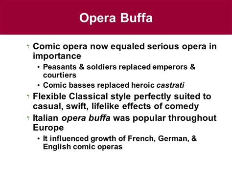 how did opera buffa differ from opera seria?